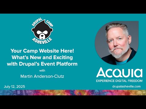 Preview image for the video "Your Camp Website Here! What’s New and Exciting with Drupal’s Event Platform".